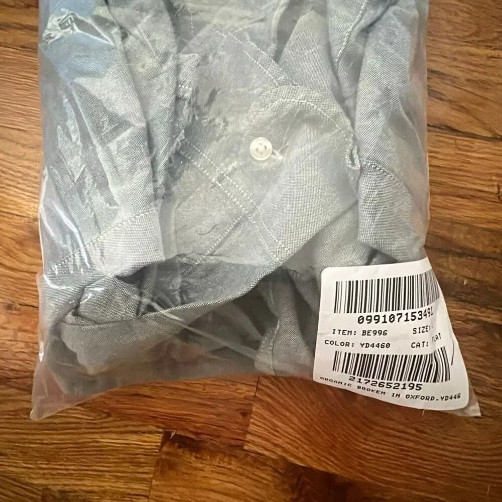 J. Crew short-sleeve Broken-in organic cotton oxford shirt in White NWT size S